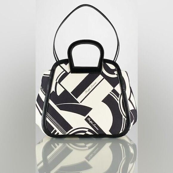 Ralph Lauren Black & Ivory Art Deco Abstract Auto Pattern Silk Pencil Skirt - Picture 5 of 16